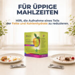 Fett- und Zucker-Blocker für üppige Mahlzeiten – reduziert die Aufnahme eines Teils der Fette und Kohlenhydrate