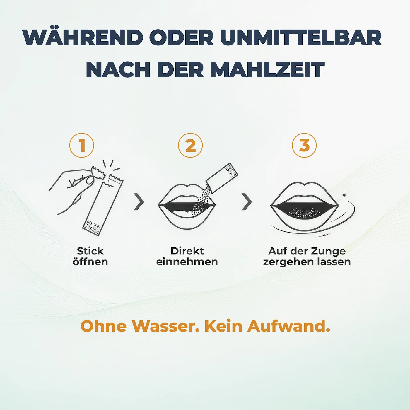 Fett- und Zucker-Blocker – einfache Einnahme ohne Wasser Ketoglyc Fett- und Zucker-Blocker – Einnahme direkt während oder nach der Mahlzeit