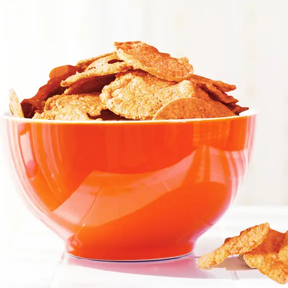 Barbecue Soja Chips – mit 45 % Protein, ballaststoffreich und zuckerarm. Perfekt als gesunder Snack für unterwegs oder nach dem Training