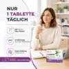 Nur 1 Tablette täglich – einfach einzunehmen Tribiotic – 1 Tablette täglich mit Wasser, unabhängig von den Mahlzeiten